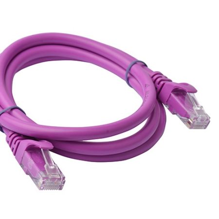 8WARE Cat6a UTP Ethernet Cable 1m Snagless Purple