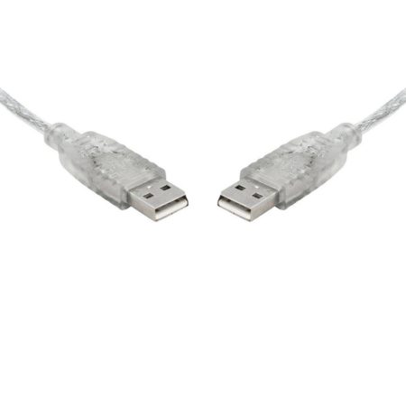 8WARE USB 2.0 Cable 2m A to A Male to Male Transparent