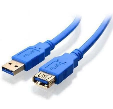 8WARE USB 3.0 Extension Cable 3m A to A Male to Female Blue