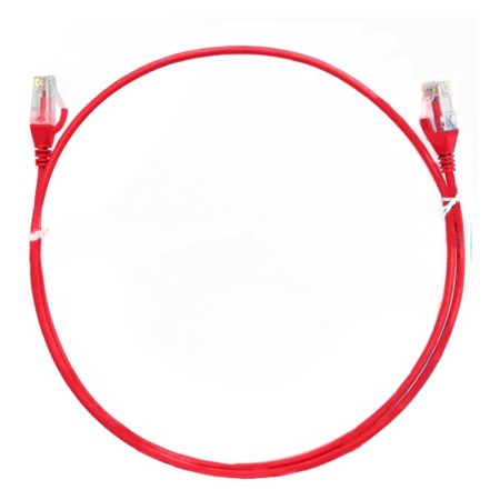 8WARE CAT6 Ultra Thin Slim Cable 10m - Red Color Premium RJ45 Ethernet Network LAN UTP Patch Cord 26AWG
