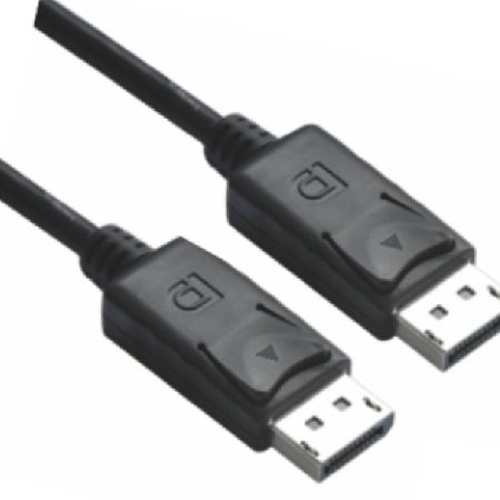 ASTROTEK DisplayPort DP Cable 1m - 20 pins Male to Male 1.2V 30AWG Nickle Plated Assembly type Black PVC Jacket RoHS CBAT-DP-MM-2M