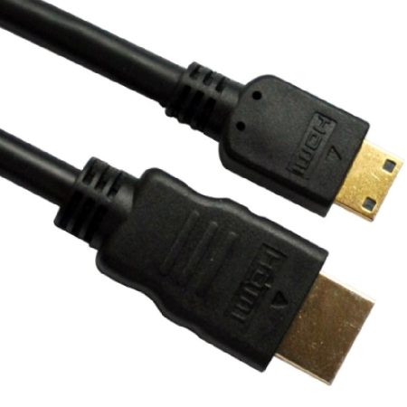 ASTROTEK HDMI to Mini HDMI Cable 2m - 1.4v 19 pins A Male to Mini C Male 30AWG OD6.0mm Gold Plated Black PVC Jacket for Tablet Smart Phone