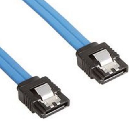 ASTROTEK SATA 3.0 Data Cable 30cm Male to Male Straight 180 to 180 Degree with Metal Lock 26AWG Blue CB8W-FC-5080