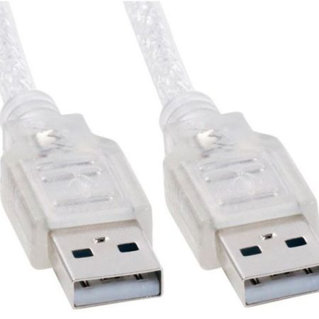 ASTROTEK USB 2.0 Cable 1m - AM-AM Type A Male to Type A Male Transparent Colour RoHS CB8W-UC-2001AA