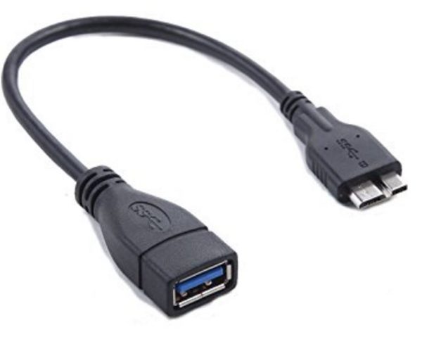 ASTROTEK USB 3.0 to Micro OTG Cable 25cm - Type A Female to 5 pins for Samsung Note White Colour