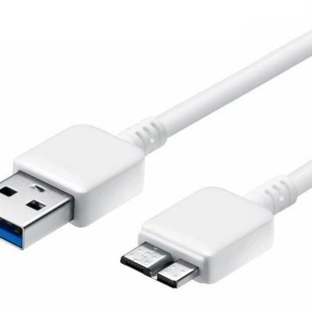 ASTROTEK Data Charging Cable 1m - USB 2.0 Type A Male to Micro B for Galaxy S6/Note/Tablet Nickle Plated White PVC Jacket