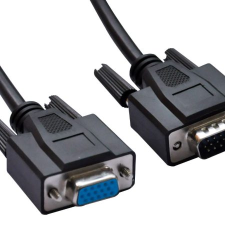 ASTROTEK VGA Extension Cable 4.5m - 15 pins Male to 15 pins Female for Monitor PC Molded Type Black LS
