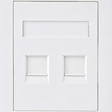 ASTROTEK CAT6 RJ45 Network Wall Face Plate Outlets 86x86mm 2 Port Socket Kit LS