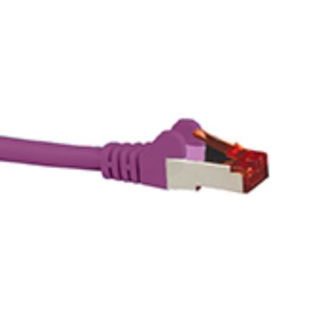 HYPERTEC CAT6A Shielded Cable 5m Purple Color 10GbE RJ45 Ethernet Network LAN S/FTP Copper Cord 26AWG LSZH Jacket