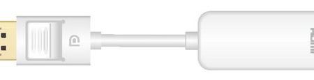 8WARE DisplayPort DP to HDMI Male to Female Adapter Cable White