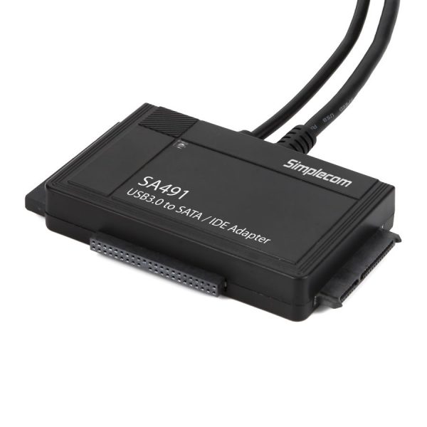 SIMPLECOM SA491 3-IN-1 USB 3.0 TO 2.5', 3.5' & 5.25' SATA/IDE Adapter with Power Supply