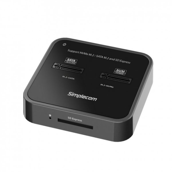 SIMPLECOM SD530 USB 3.2 Gen2 to NVMe + SATA M.2 SSD Dual Bay Docking Station with SD Express Card Reader - Image 2