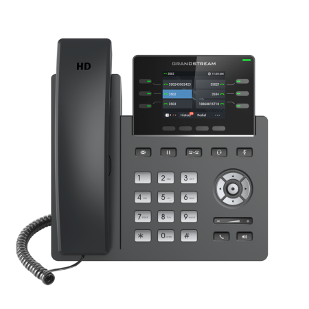GRANDSTREAM GRP2613 6 Line IP Phone, 3 SIP Accounts, 320x240 Colour Screen, HD Audio, Powerable Via POE