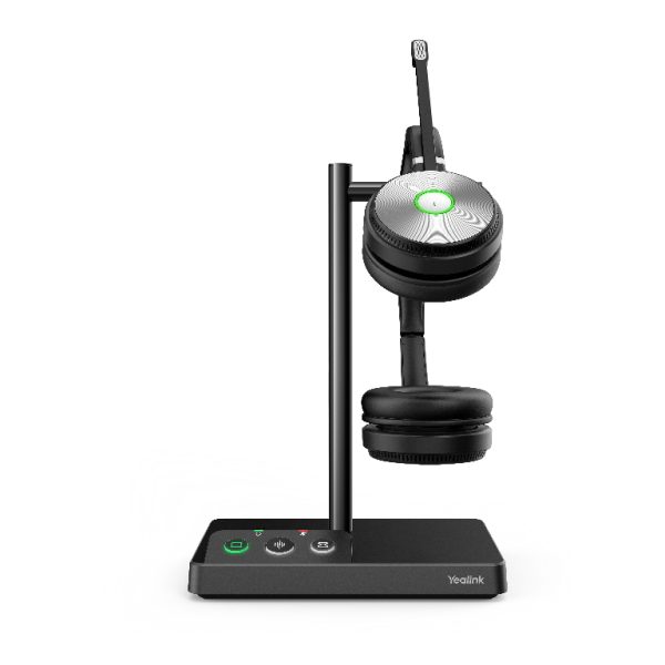 YEALINK WH62 Dual UC DECT Wireless Headset, Busylight On Headset, Leather Ear Cushions - Image 3