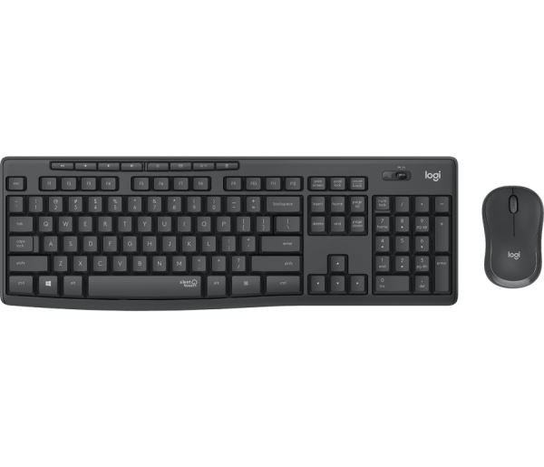 LOGITECH MK295 WIRELESS SILENT KEYBOARD AND MOUSE COMBO, 2.4GHZ USB RECEIVER -