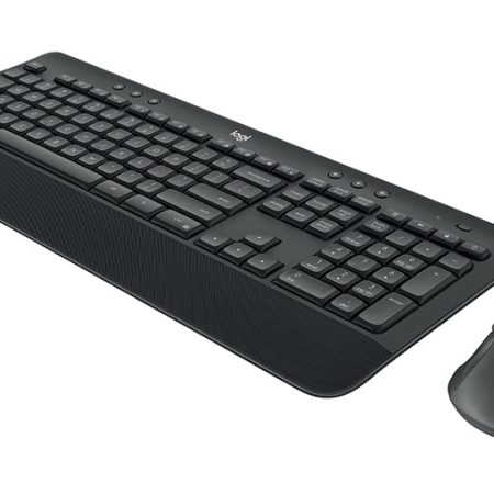 Logitech MK545 Wireless Desktop Keyboard Mouse Combo battery life comfortable palm rest & adjustable tilt legs Laser-grade KBLT-MK520R