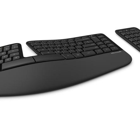 MICROSOFT WIRELESS SCULPT ERGONOMIC DESKTOP USB MOUSE & KEYBOARD - RETAIL BOX (BLACK)