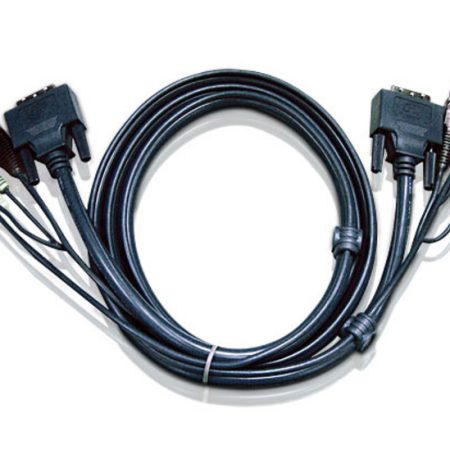 ATEN KVM Cable 3m with DVI-D (Dual Link) USB & Audio to DVI-D (Dual Link), USB & Audio