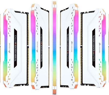 CORSAIR Vengeance RGB PRO 16GB 2x8GB DDR4 3600MHz C18 18-19-19-39 White Desktop Gaming Memory Intel XMP2.0 AMD Ryzen