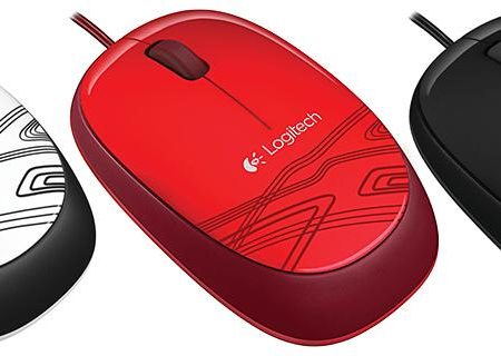 Logitech M105 Corded Optical Mouse Black - High-definition optical tracking Full-size comfort Ambidextrous design