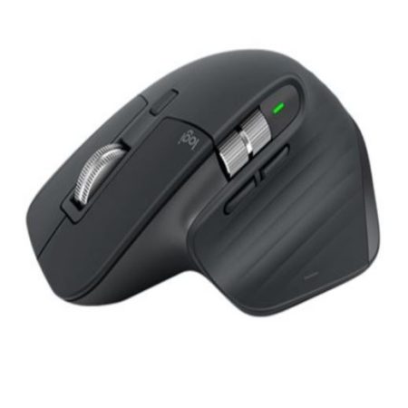 LOGITECH MX Master 3S Black Wireless Bluetooth Mouse 4000 DPI 7 Buttons Gesture Auto-Shift Scroll 2.4GHz Unifying receiver Micro-USB Charge Cable
