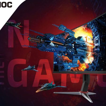 AOC 27' Curved VA QHD 1500R, Free-Sync Premium, 1ms, 144Hz, HDR Mode DP, HDMI, VGA, HAS, Flicker Free, Low Blue Mode, VESA 100x100 Gaming Monitor