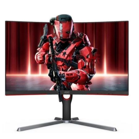 AOC 27' Curved VA QHD 2560 × 1440, 1000R, Free-Sync Premium, 1ms, 165Hz, HDR10, DP, HDMI, HAS, Flicker Free, Low Blue Mode, VESA 100 Gaming Monitor