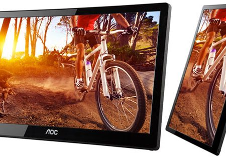 AOC 15.6' 8ms 1366 x 768 USB 3.0 Powered Business Monitor - Tilt,VESA75mm