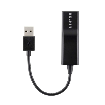 BELKIN USB-C to Ethernet Adapter - Black - Ethernet connection for secure network access, Simple plug and play connectivity