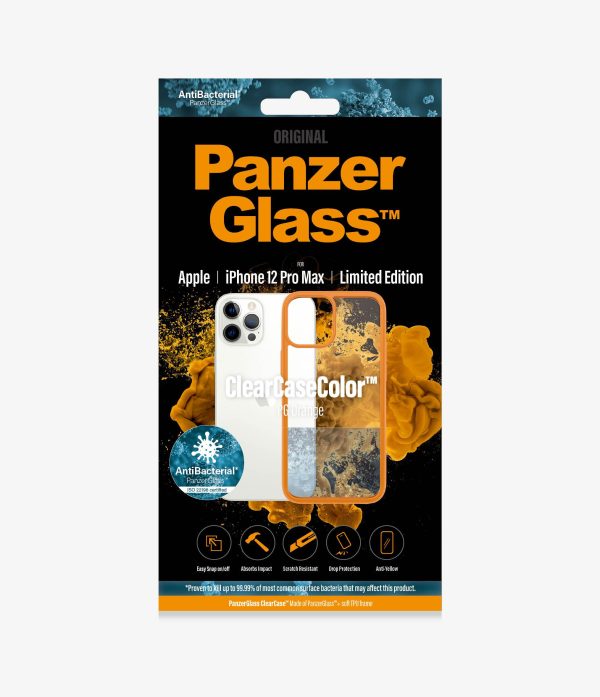 PANZER GLASS ClearCaseColor Applw iPhone 12 Pro Max - PanzerGlass Orange Limited Edition (0284) Most powerful ClearCase  ever