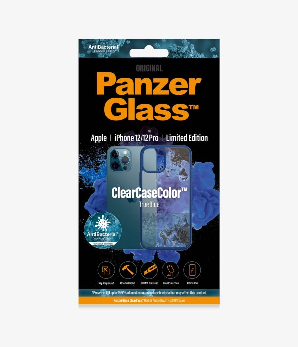 PANZER GLASS ClearCaseColor Apple iPhone 12/12 Pro - True Blue Limited Edition (0277) Most powerful ClearCase  ever
