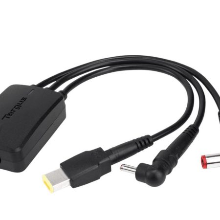 Targus 3-Way Active DC Charging Cable - Accommodates up to 3 different Power Tips/SecureFix clips for Semi-Permanent Bonding to the DC cable
