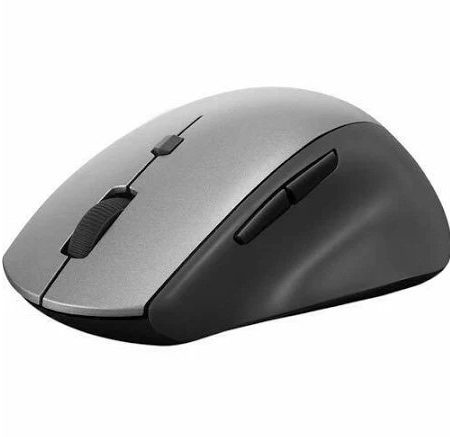 LENOVO ThinkBook Wireless Media Mouse - Compatible with Windows 10 and Windows 7, Up to 12 months Battery Life, 2.4Ghz Nano Receiver, Right Handed