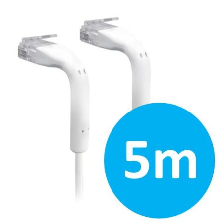 UBIQUITI patch cable with both end bendable RJ45 5m - White
