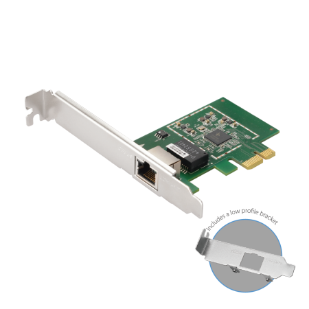 EDIMAX EN-9225TX-E 2.5 Gigabit Ethernet PCI Express Server Adapter, PCIE Gen 2 x 1, 16K Jumbo Frames, Supports IEEE 802.1Q/QOS/VLAN ID Tagging