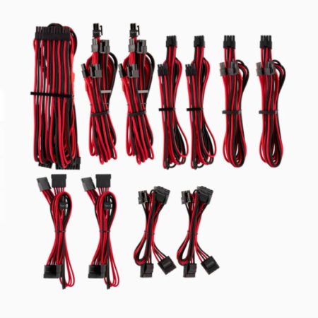 CORSAIR Corsair PSU - RED/BLACK Premium Individually Sleeved DC Cable Pro Kit, Type 4 Generation 4