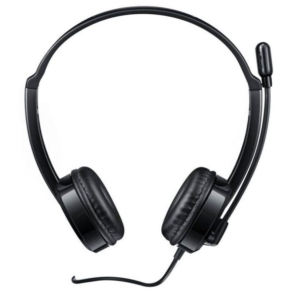 RAPOO H100 Wired Stereo Headsets - HD Voice Rotary Microphone Volume Adjustment 3.5mm - Image 2