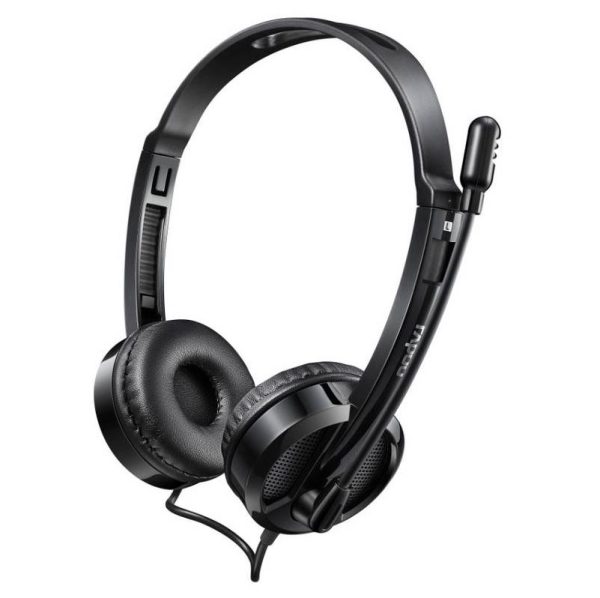 RAPOO H100 Wired Stereo Headsets - HD Voice Rotary Microphone Volume Adjustment 3.5mm - Image 3