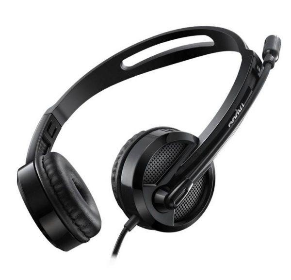 RAPOO H100 Wired Stereo Headsets - HD Voice Rotary Microphone Volume Adjustment 3.5mm - Image 4