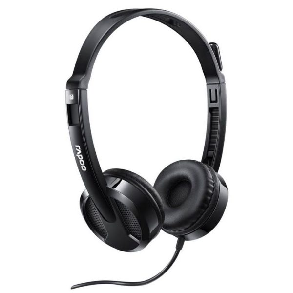 RAPOO H100 Wired Stereo Headsets - HD Voice Rotary Microphone Volume Adjustment 3.5mm - Image 5