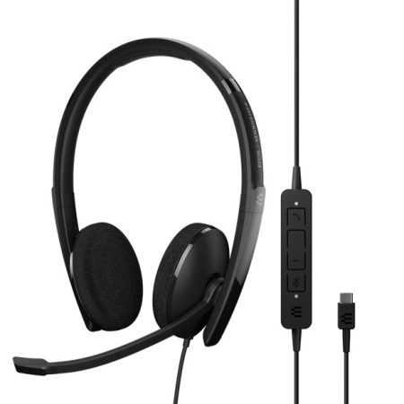 SENNHEISER | Sennheiser ADAPT 160 USB-C II On-ear, double-sided USB-C headset with in-line call control and foam earpads. Optimised for UC.