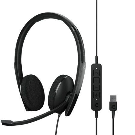 SENNHEISER | Sennheiser ADAPT 160 USB II On-ear, double-sided USB-A headset with in-line call control and foam earpads. Optimised for UC.
