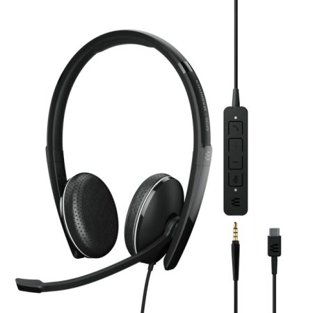 SENNHEISER | Sennheiser ADAPT 165 USB C II On-ear, double-sided USB-C headset, 3.5 mm jack and detachable USB cable with in-line call control