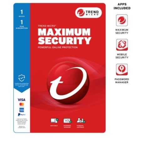 TREND MICRO Micro Maximum Security (1 Device)  Retail Mini Box Auto Renew