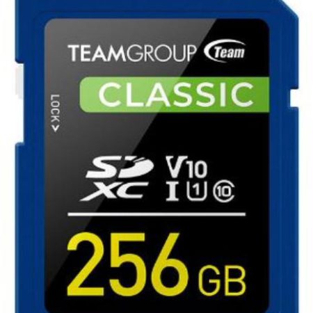 Team Classic SD Memory Card - 256GB - UHS Ultra Speed Class 1U1, Supports Video Speed Class 10V10.