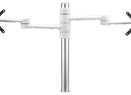 Atdec Dual display monitor arm AFS-AT-DC WHITE 1 x AF-AT-B 525mm long pole with 422mm articulated arm + 1 x AF-AA-B Accessory monitor arm for AF-AT