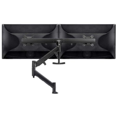 Atdec AWM Single Arm - Dual Rail - up to 2x 27" wide screens - <16kg - Grommet Clamp - Black