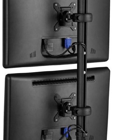 Atdec Spacedec Display Donut Pole 750mm Black - Double monitor or POS display mount - includes two QuickShift Donut - Mount two monitors