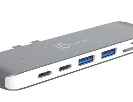 J5create JCD382 ULTRADRIVE Thunderbolt 3 hub for Macbook Pro 2020 13";/15" 2x USB-C to 1x Thunderbolt 3, 1xUSB-C, HDMI, 2xUSB-A, micro SD card reader