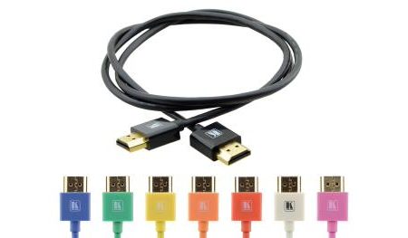 Kramer Ultra Slim Flexible High-Speed HDMI Cable with Ethernet - Blue - 3.00m 10ft Standard Cable Assemblies